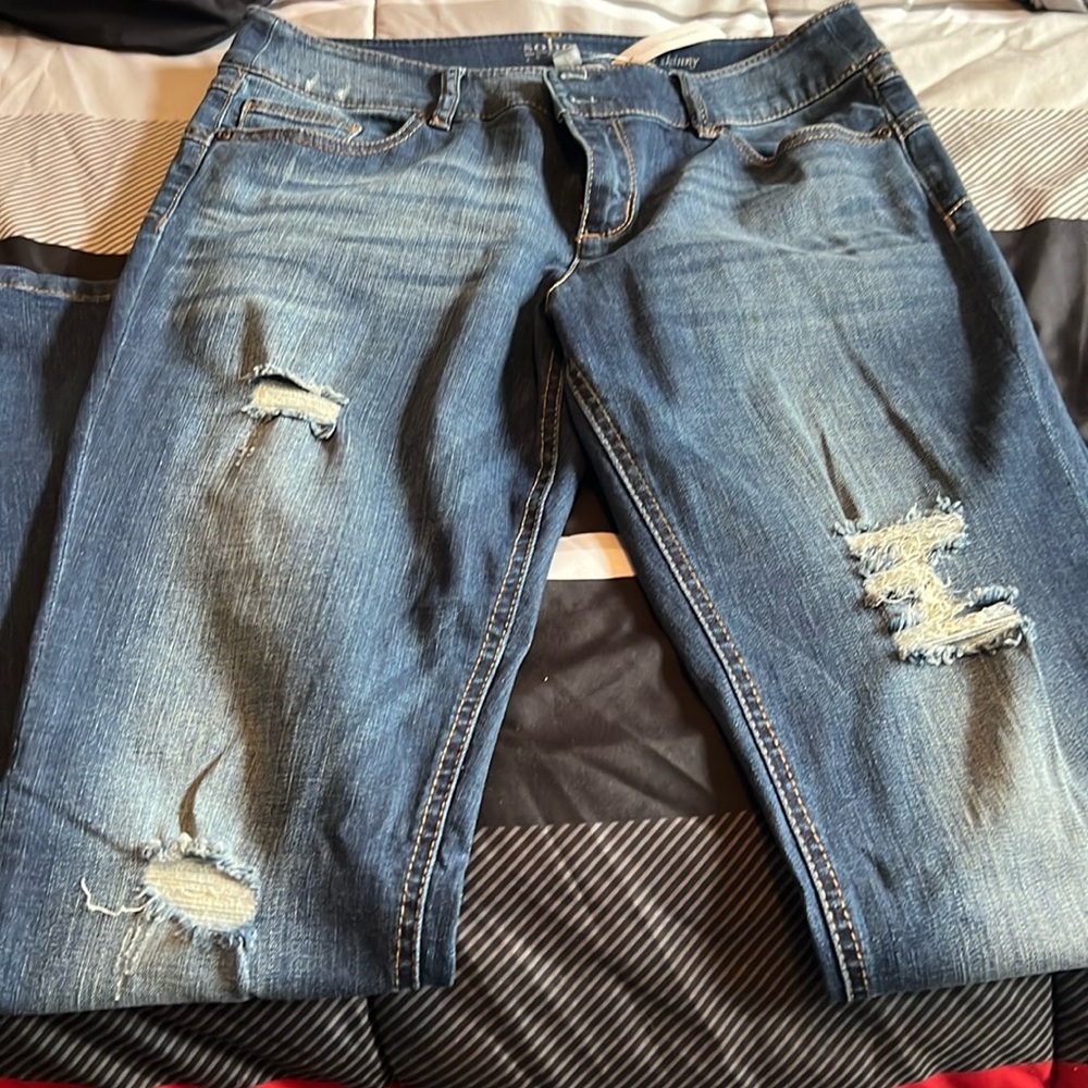 NY&C Sonewashed destroyed jeans